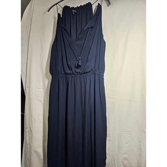 Madewell Dresses & Skirts - Madewell Tassel tie side-slit maxi dress. Size 12. Navy blue